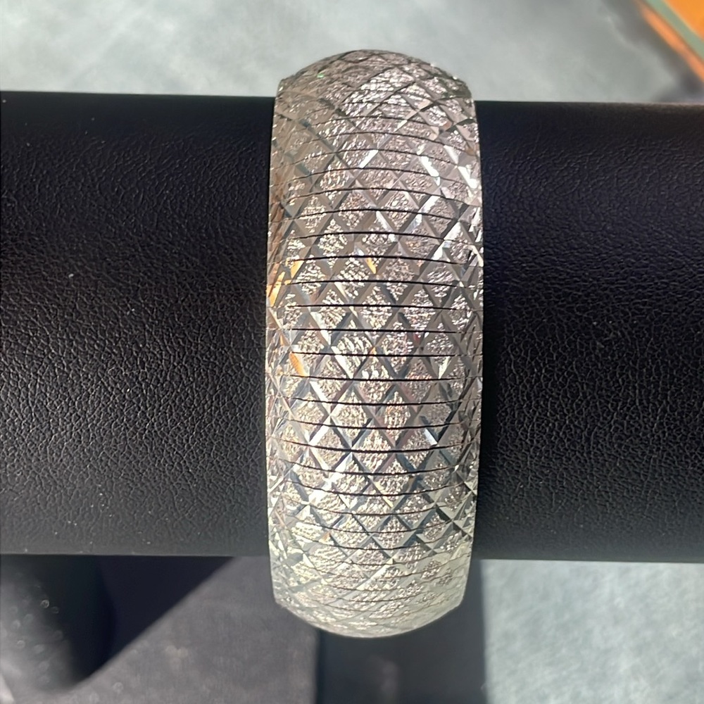 Italian sterling silver, JCM, flex bangle bracelet - Picture 9 of 14